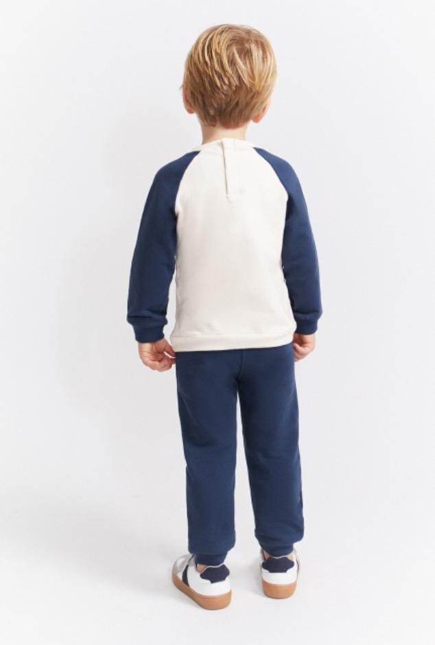 Set tuta bimbo panna e blu