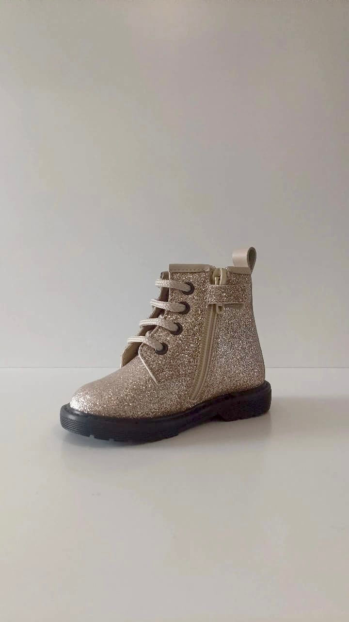 Stivaletto glitter dorato Rossano