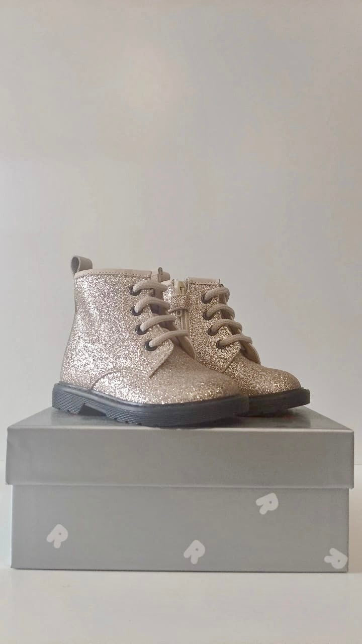 Stivaletto glitter dorato Rossano