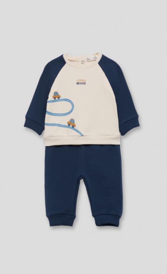 Set tuta bimbo panna e blu