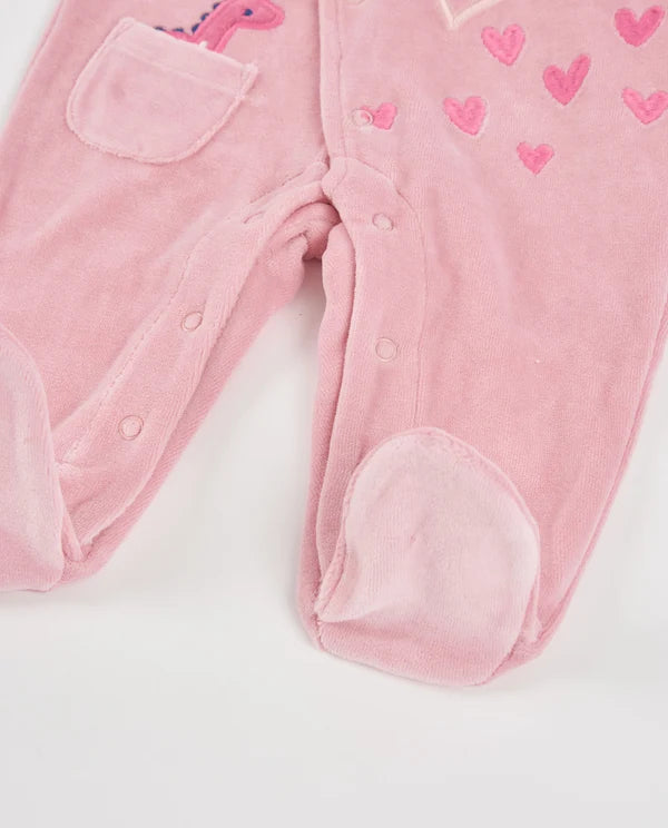 Tutina in maglia per neonata con dinosauri ricamati tuc tuc