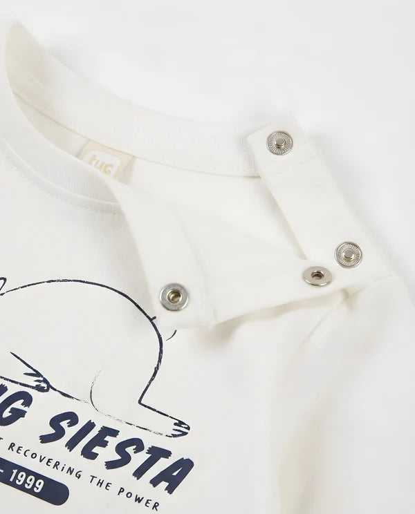 Maglietta in maglia per bambino con stampa di orso e morbida al tatto tuc tuc
