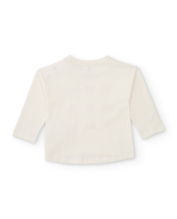Maglietta a maniche lunghe in maglia per bambina con design di fiocchi tuc tuc