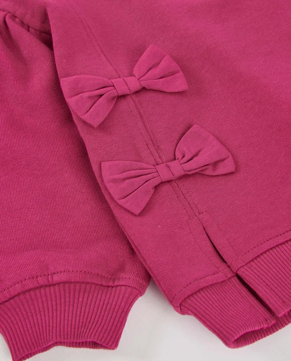 Felpa per bambina con fiocchi decorativi tuc tuc