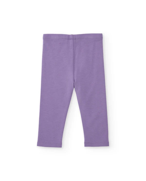 Leggings in felpa per bambina con vita elasticizzata e tessuto morbido tuc tuc