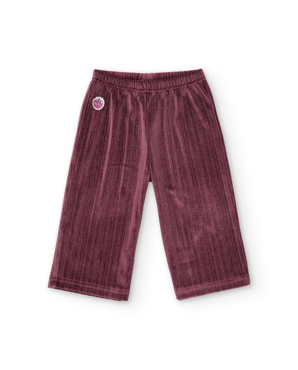 Pantaloni da bambina in velluto con vita elasticizzata tuc tuc