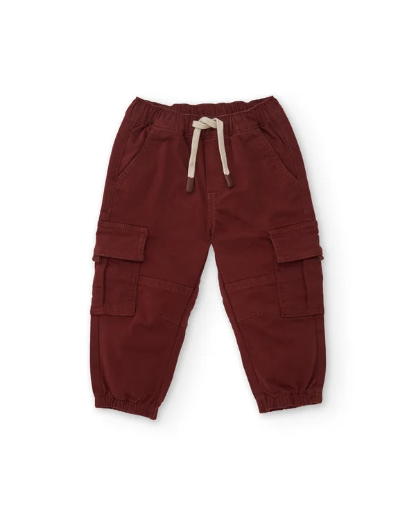 Pantaloni cargo da bambino in tessuto a tela con tasche e vita elasticizzata tuc tuc