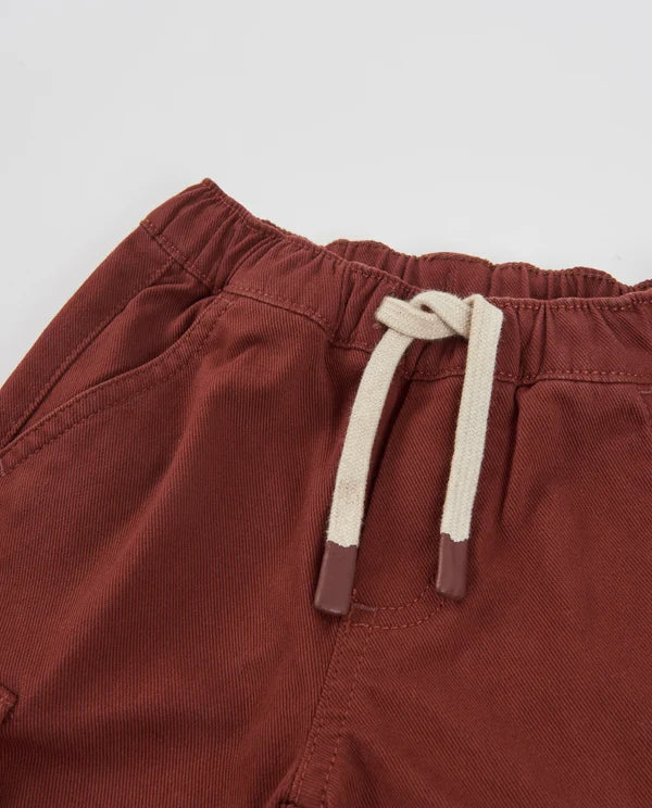 Pantaloni cargo da bambino in tessuto a tela con tasche e vita elasticizzata tuc tuc