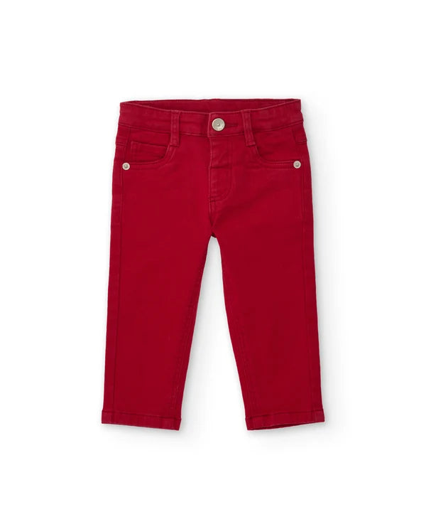 Pantaloni da bambino in tessuto a trama piatta con tasche decorative TUC TUC
