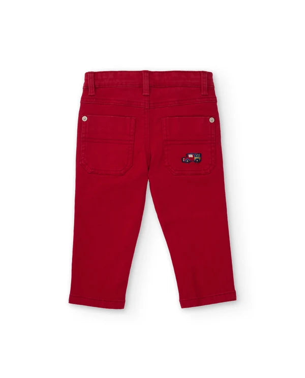 Pantaloni da bambino in tessuto a trama piatta con tasche decorative TUC TUC