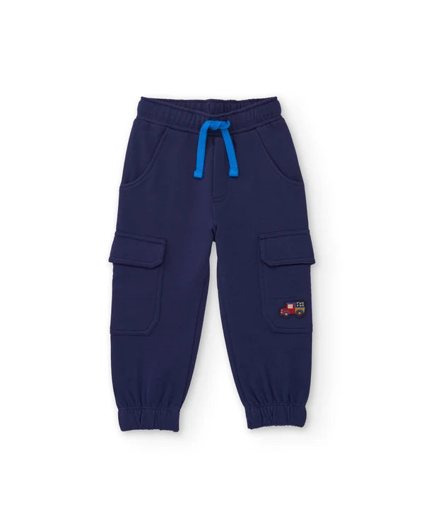 Completo da bambino in felpa con felpa dal design divertente e pantaloni abbinati tuc tuc