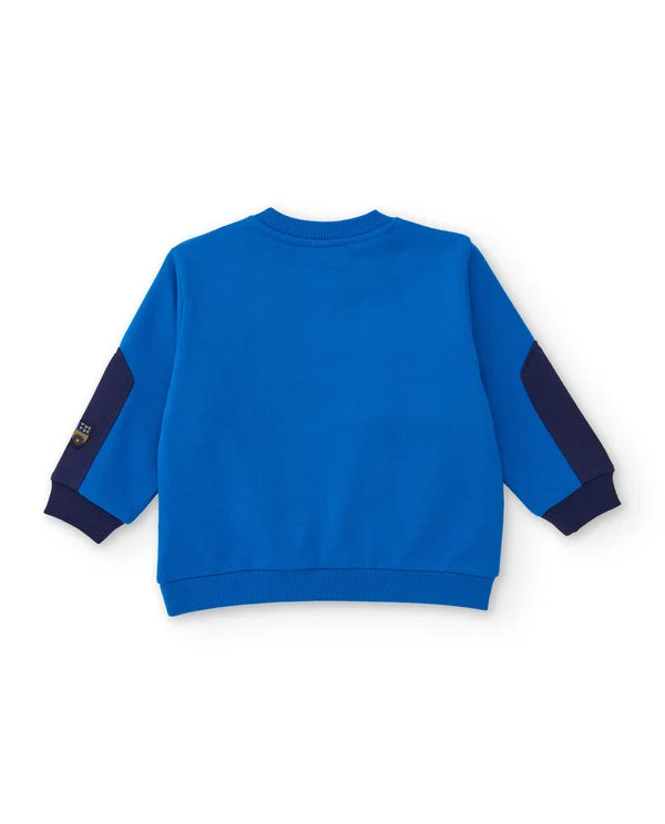 Completo da bambino in felpa con felpa dal design divertente e pantaloni abbinati tuc tuc