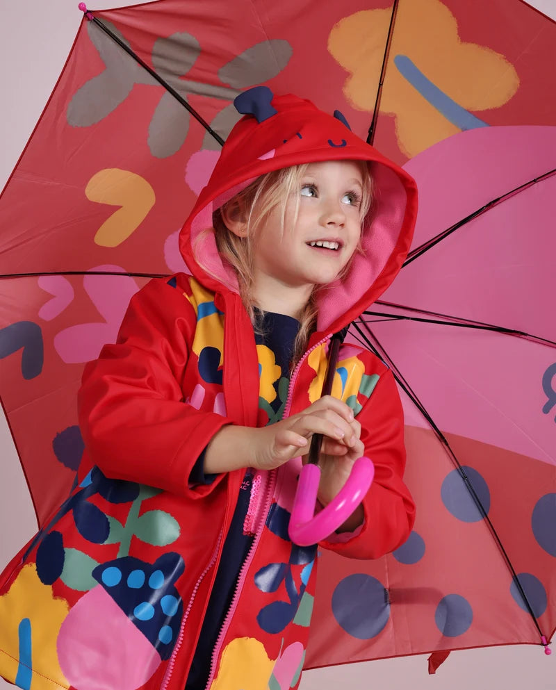 Ombrello per bambina con stampa a coccinella e colori vivaci tuc tuc