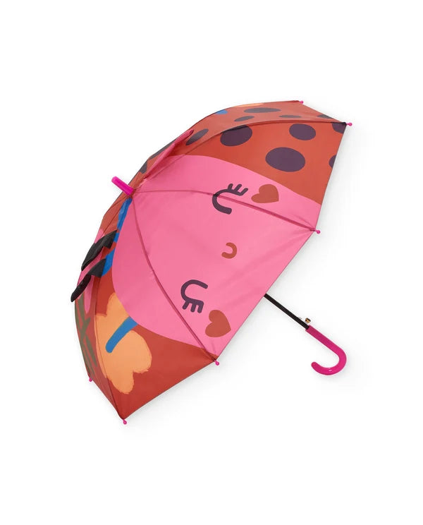 Ombrello per bambina con stampa a coccinella e colori vivaci tuc tuc