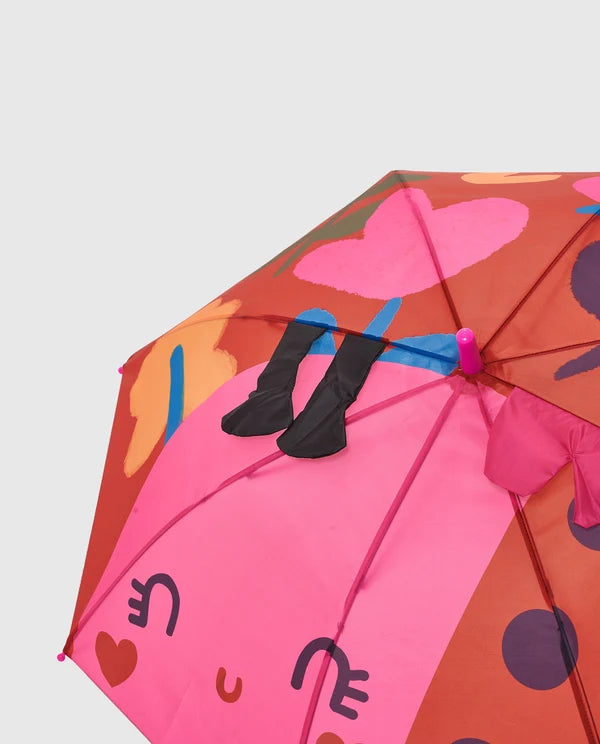 Ombrello per bambina con stampa a coccinella e colori vivaci tuc tuc