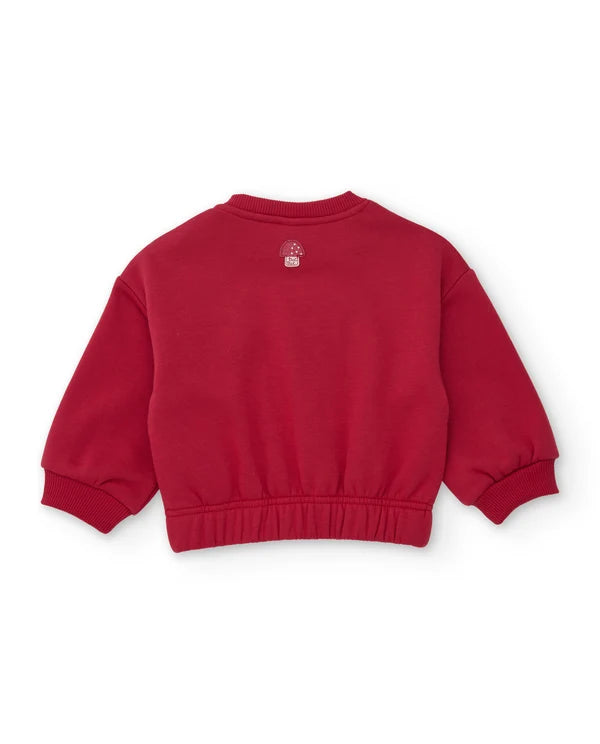 Completo da bambina in felpa con felpa dal design floreale e leggings abbinati tuc tuc
