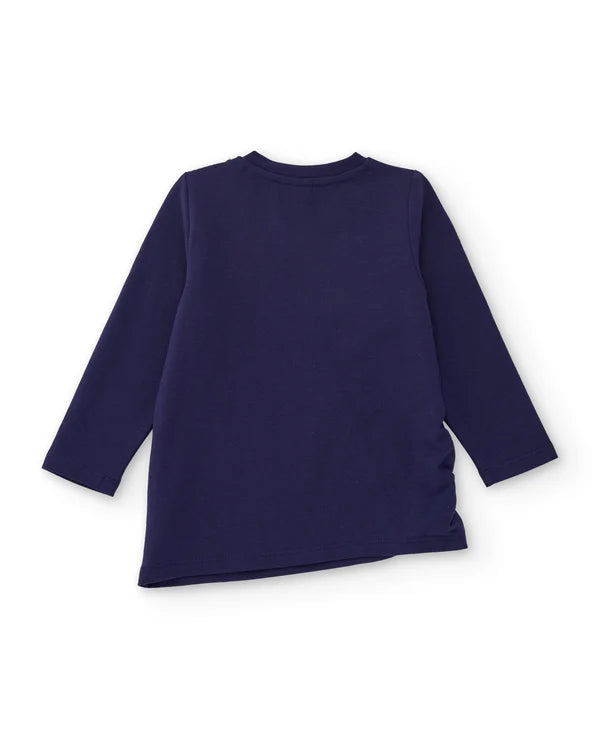 Completo da bambina in maglia con maglietta con stampa floreale e leggings abbinati tuc tuc