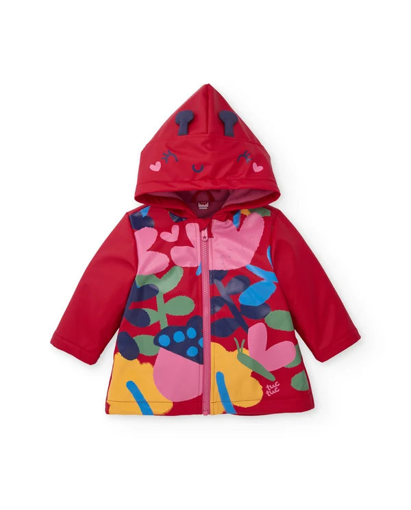 Impermeabile da bambina con cappuccio e design a forma di coccinella TUC TUC
