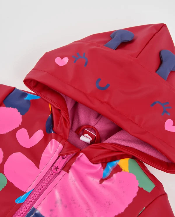 Impermeabile da bambina con cappuccio e design a forma di coccinella TUC TUC