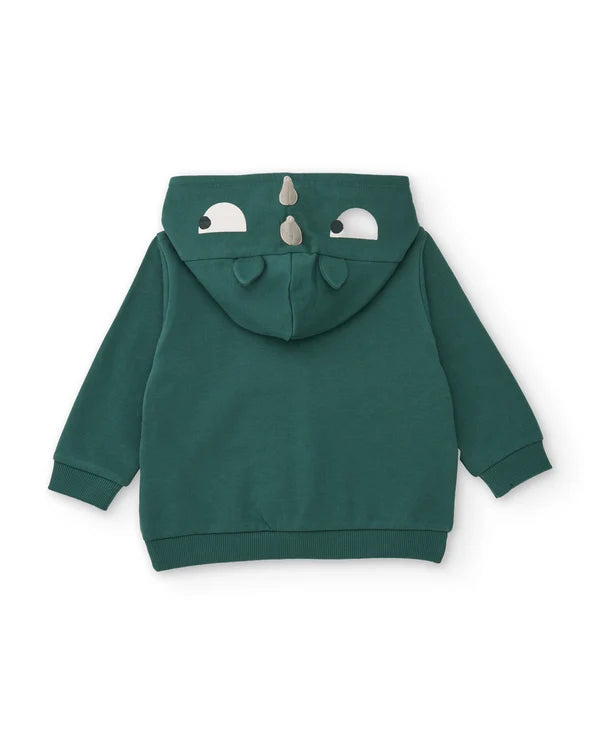 Completo da bambino in felpa con felpa con cappuccio con rinoceronte e pantaloni tuc tuc