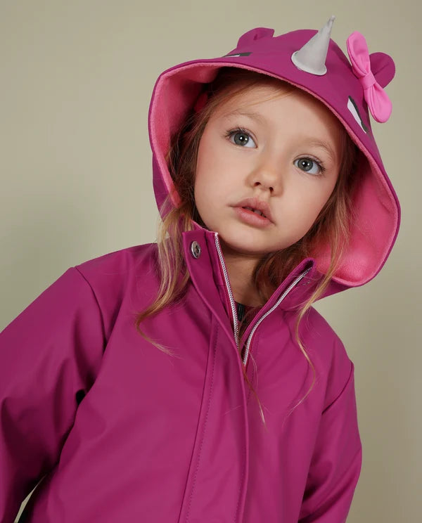Impermeabile da bambina con stampa floreale e finitura resistente tuc tuc