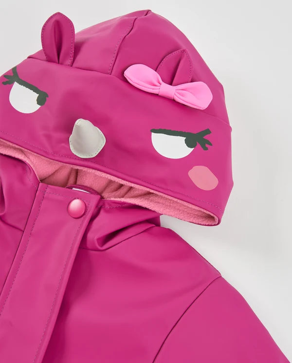 Impermeabile da bambina con stampa floreale e finitura resistente tuc tuc