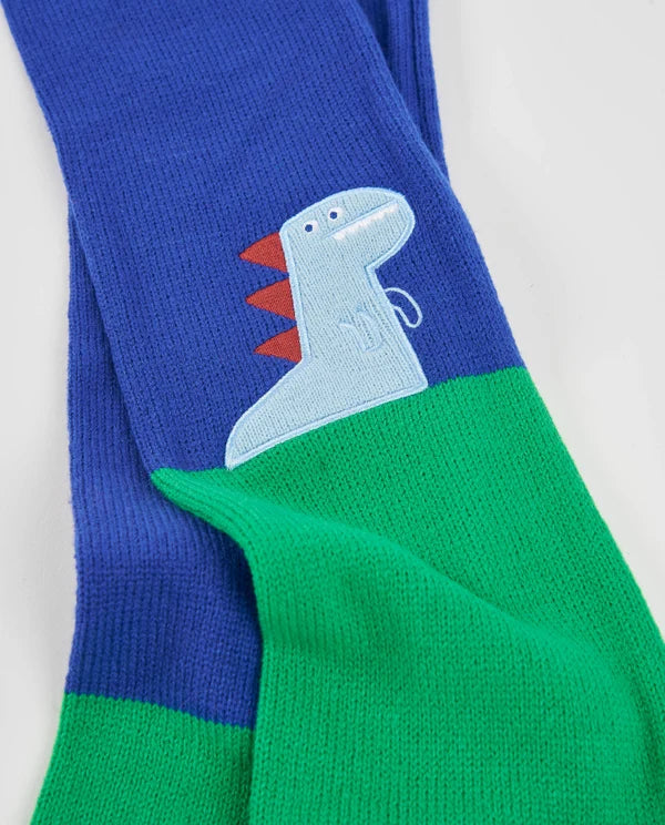 Set berretto e sciarpa in maglia per bambino con motivo dinosauro tuc tuc