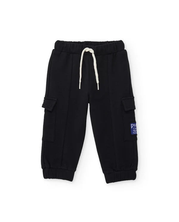 Completo da bambino in felpa con felpa con messaggio e pantaloni coordinati tuc tuc