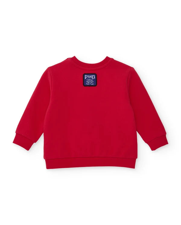Completo da bambino in felpa con felpa con messaggio e pantaloni coordinati tuc tuc