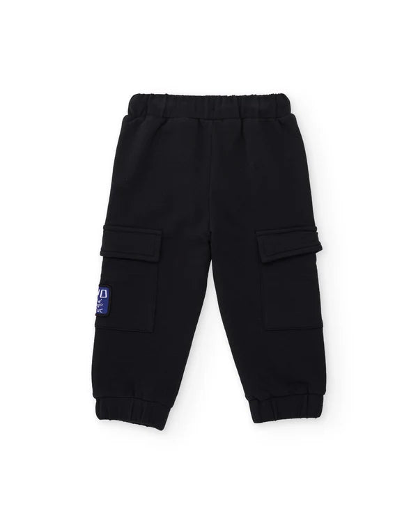 Completo da bambino in felpa con felpa con messaggio e pantaloni coordinati tuc tuc
