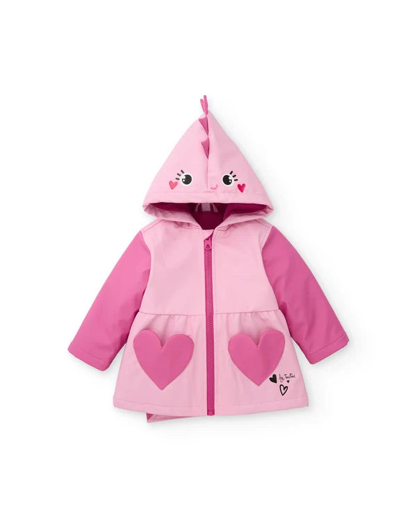 Impermeabile da bambina con design di dinosauro e cappuccio tuc tuc