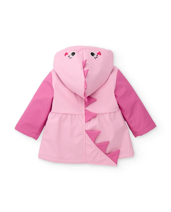 Impermeabile da bambina con design di dinosauro e cappuccio tuc tuc