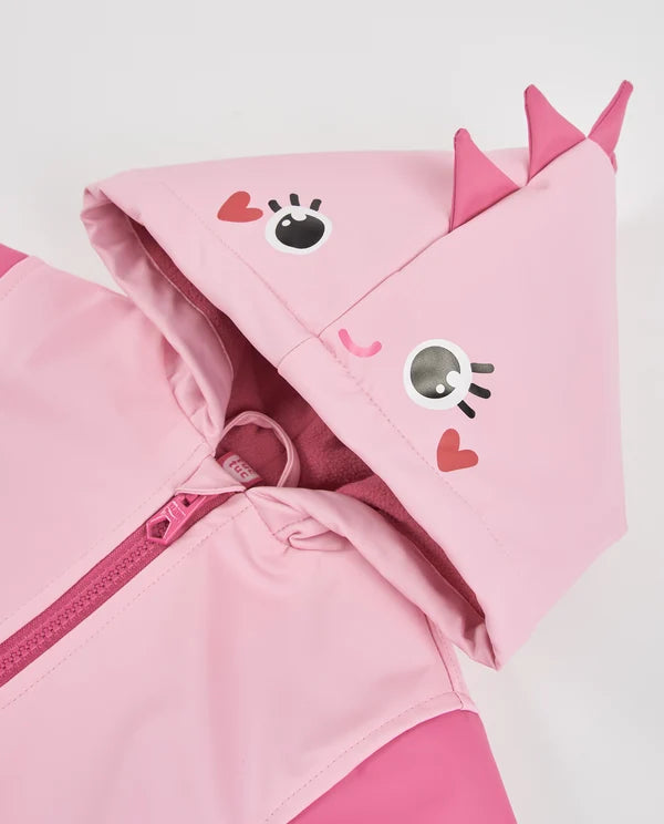 Impermeabile da bambina con design di dinosauro e cappuccio tuc tuc