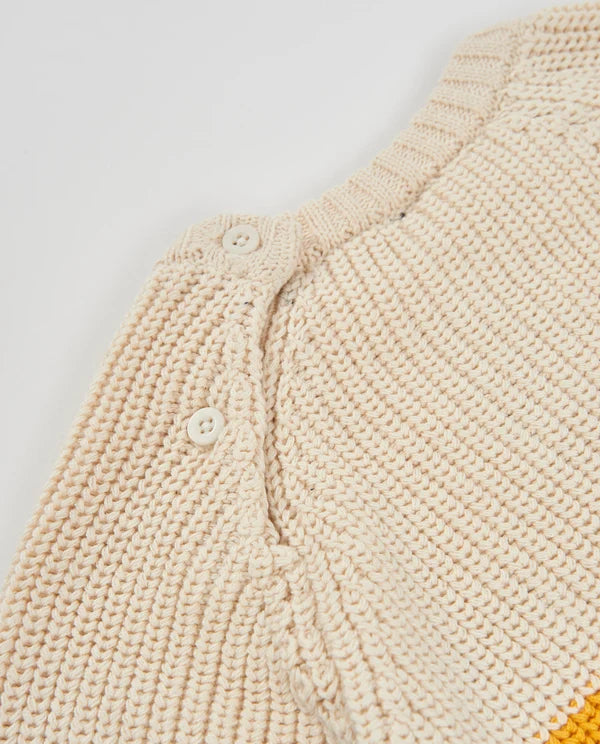 Maglione da bambino in tricot con blocchi di colore e tessuto caldo tuc tuc