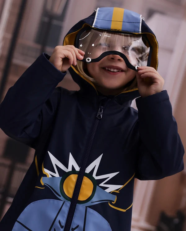 Impermeabile da bambino con cappuccio e design da motociclista TUC TUC