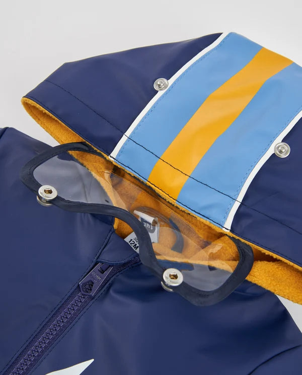 Impermeabile da bambino con cappuccio e design da motociclista TUC TUC