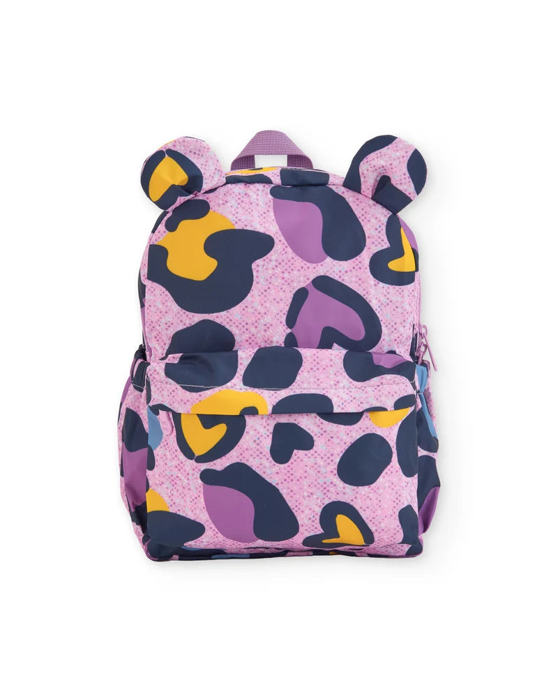 Zaino per bambina con stampa animalier e un design divertente tuc tuc