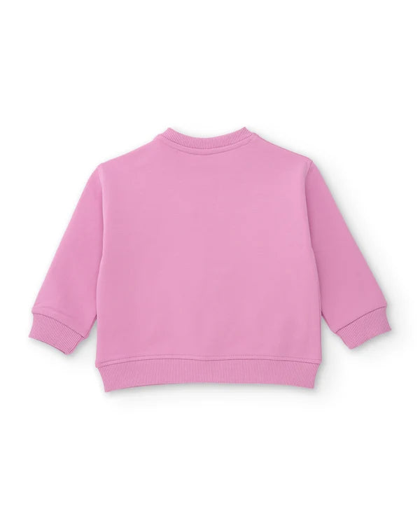 Completo da bambina in felpa con felpa dal design divertente e pantaloni coordinati tuc tuc