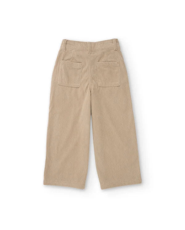 Pantaloni da bambina in velluto a coste con taglio dritto e tasche laterali nath kids