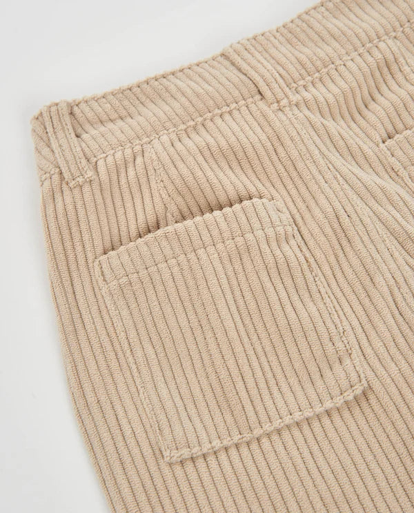 Pantaloni da bambina in velluto a coste con taglio dritto e tasche laterali nath kids