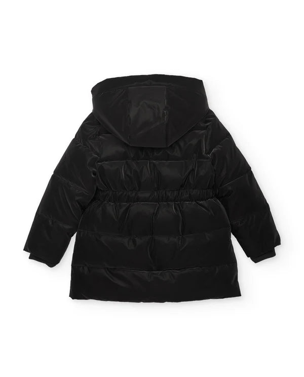 Cappotto imbottito da bambina con cappuccio regolabile e tasche con chiusura nath kids