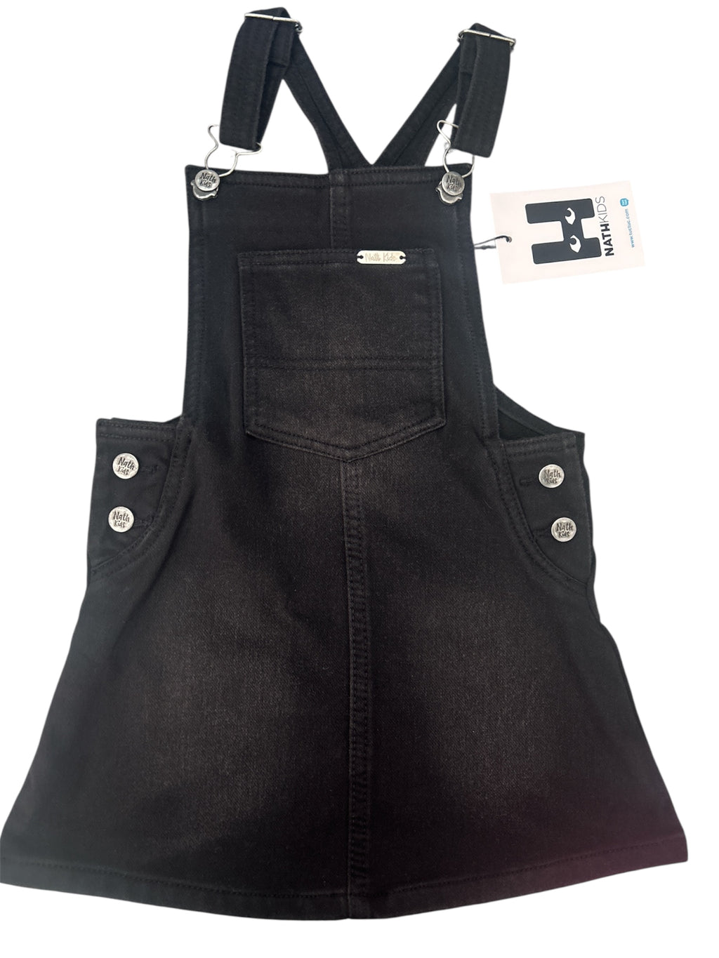 Salopettes in jeans nero bimba