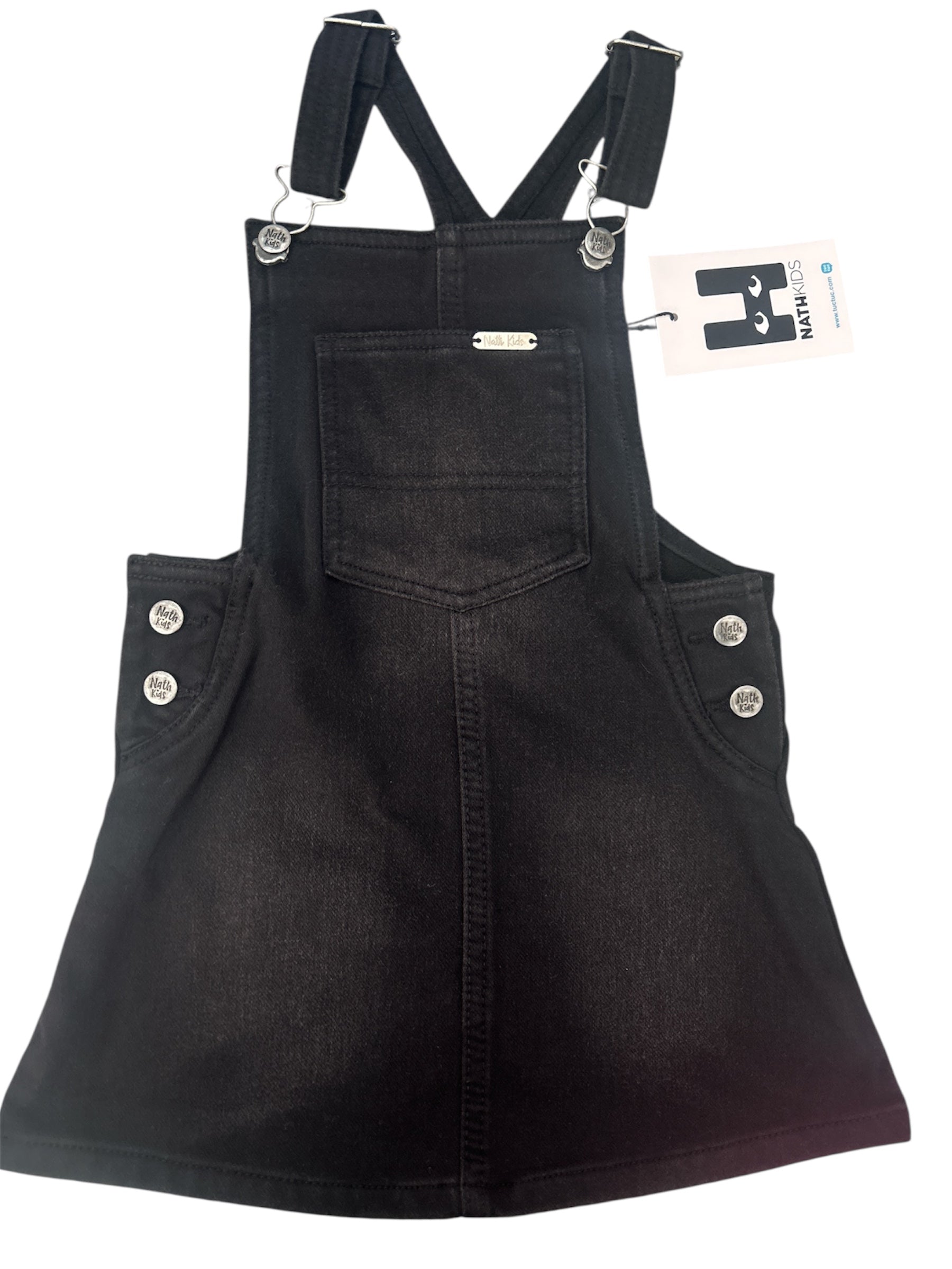 Salopettes in jeans nero bimba