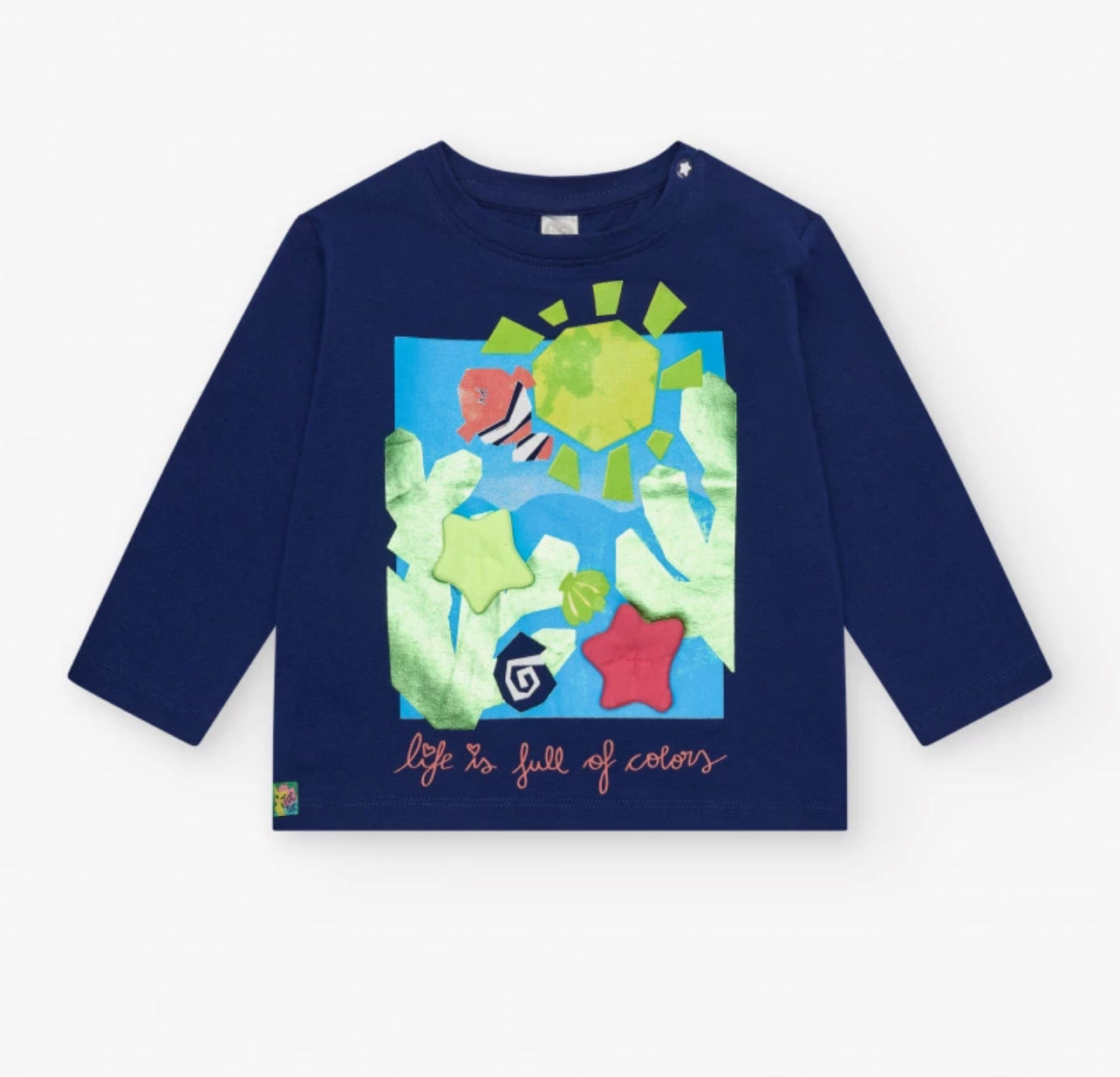 T -shirt manica lunga in cotone