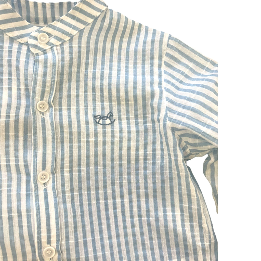 Completo Bimbo a Righe Celesti