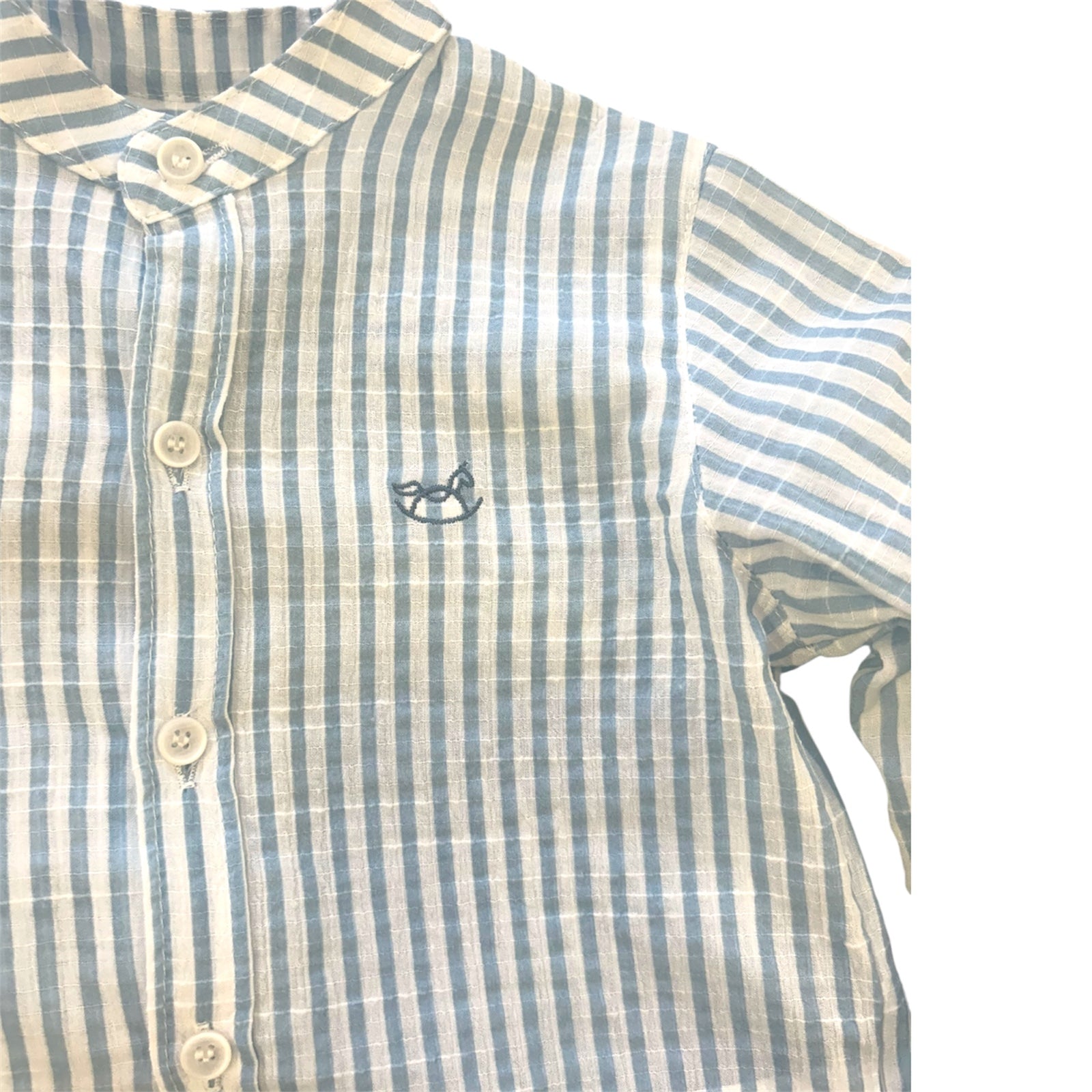 Completo Bimbo a Righe Celesti