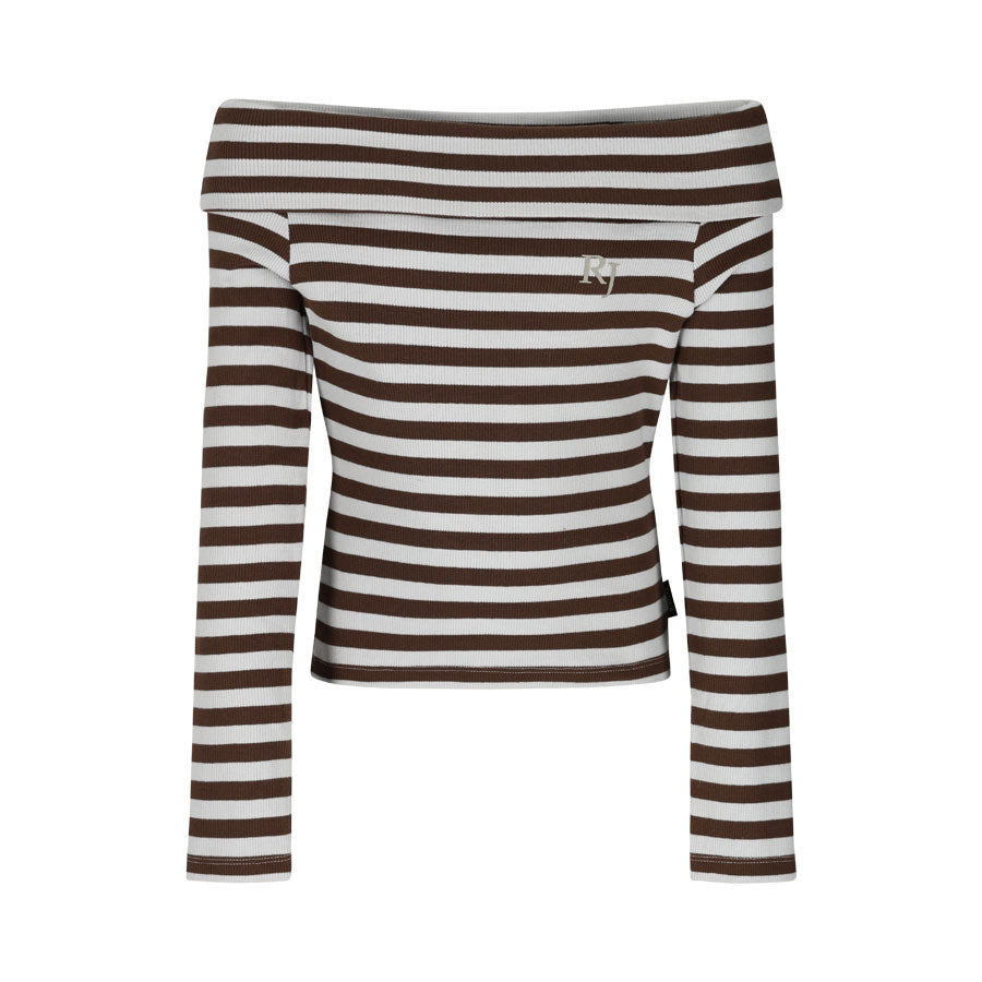 maglietta scollo a barca da ragazza retour