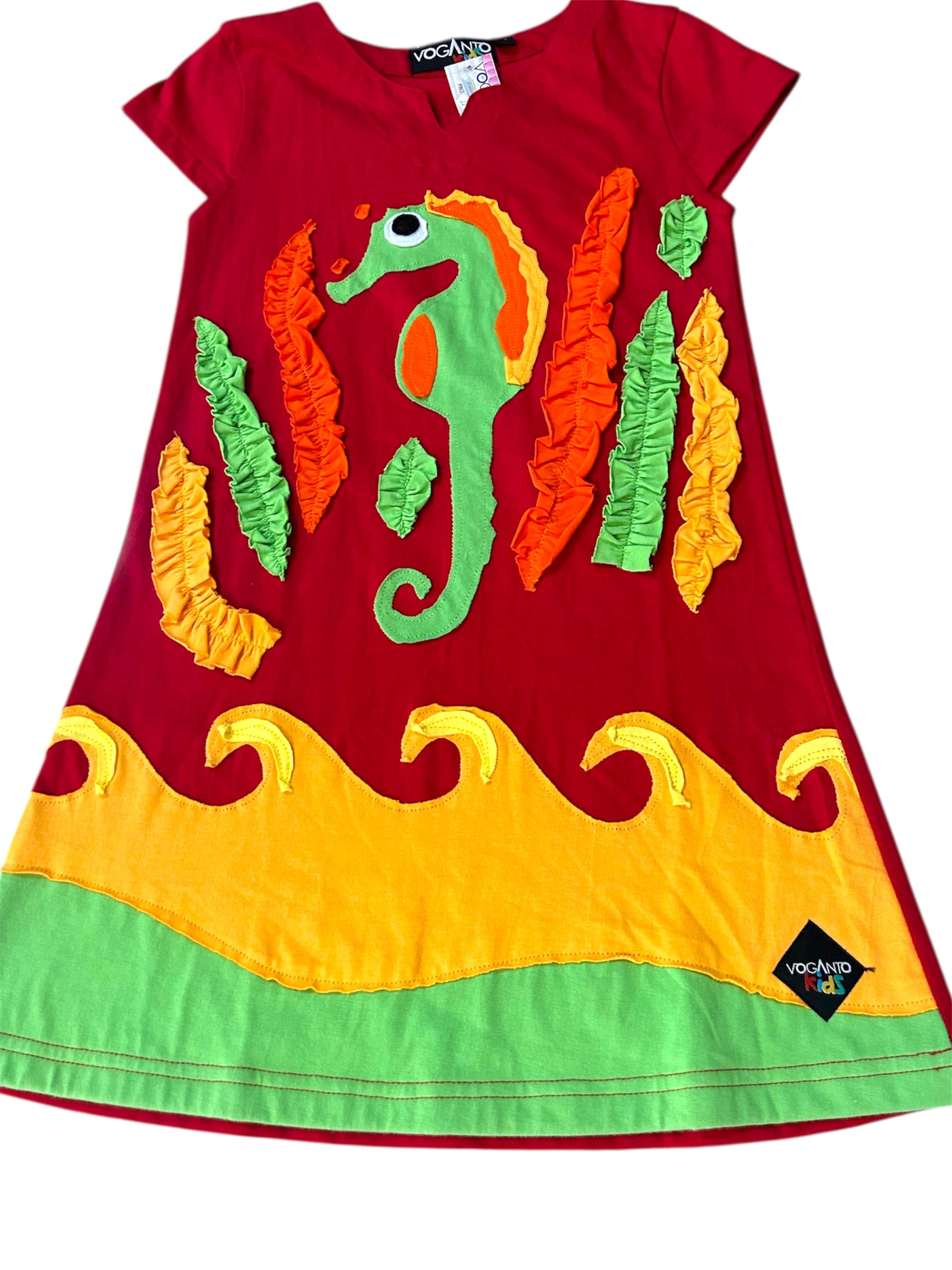 Vestitino cavalluccio marino bimba rosso