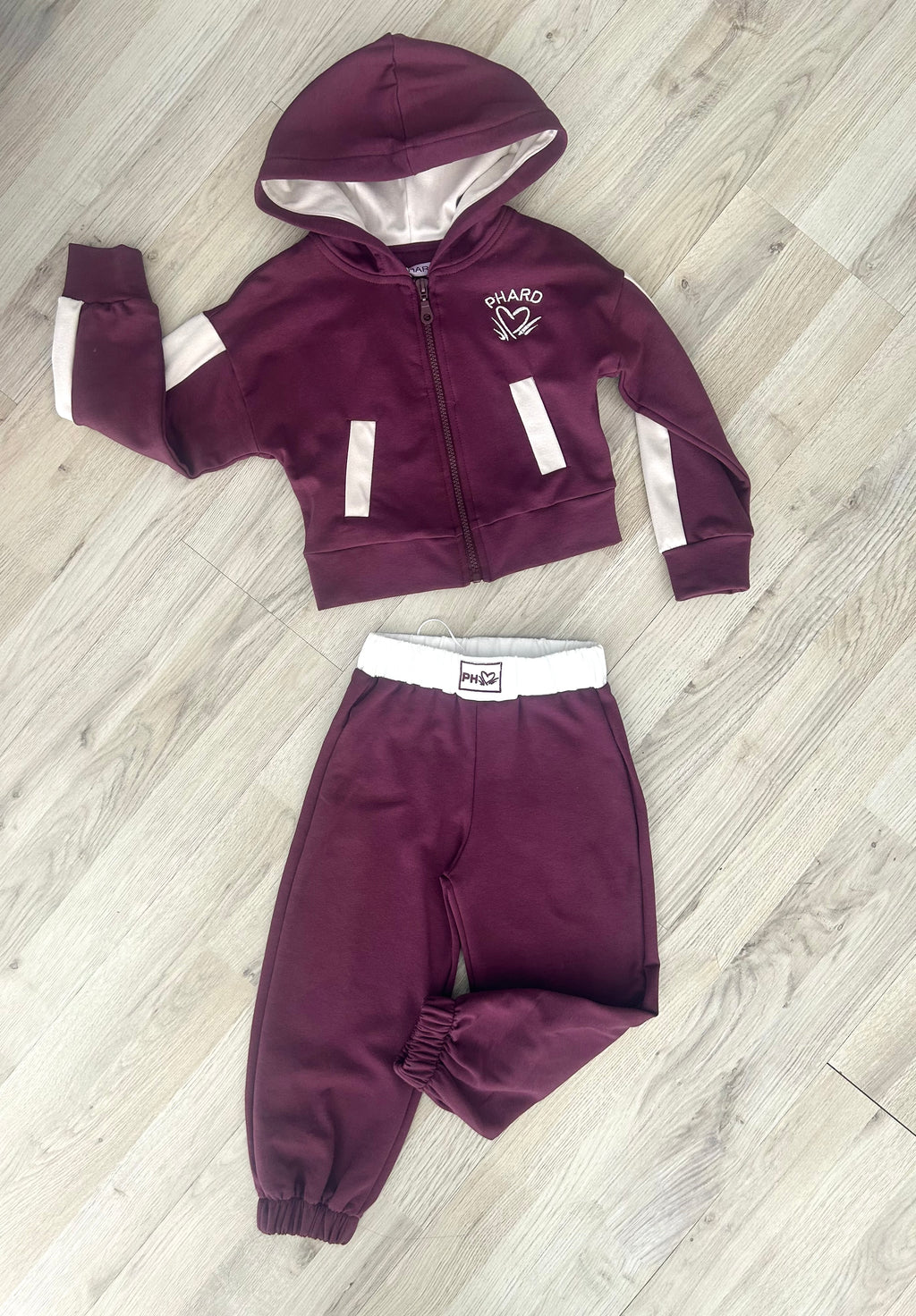 Tuta felpata Borgogna