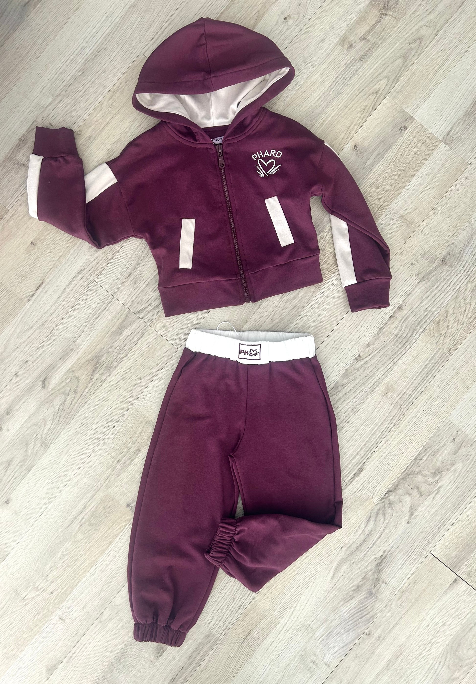 Tuta felpata Borgogna